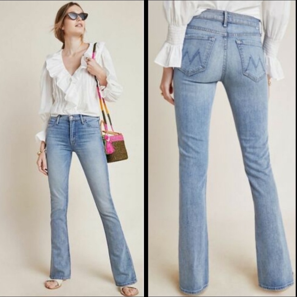 MOTHER The Runaway Weekender Flare High Rise Jeans